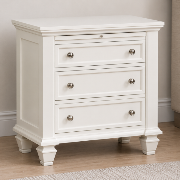 Sandy Beach 3-Drawer Nightstand (201302)