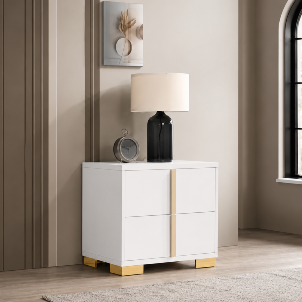 Marceline 2-drawer Nightstand White