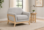 Vaughn Fabric Upholstered Flared Arm Accent Chair