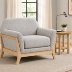Vaughn Fabric Upholstered Flared Arm Accent Chair