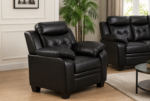 Finley Upholstered Padded Arm Tufted Accent Chair Black