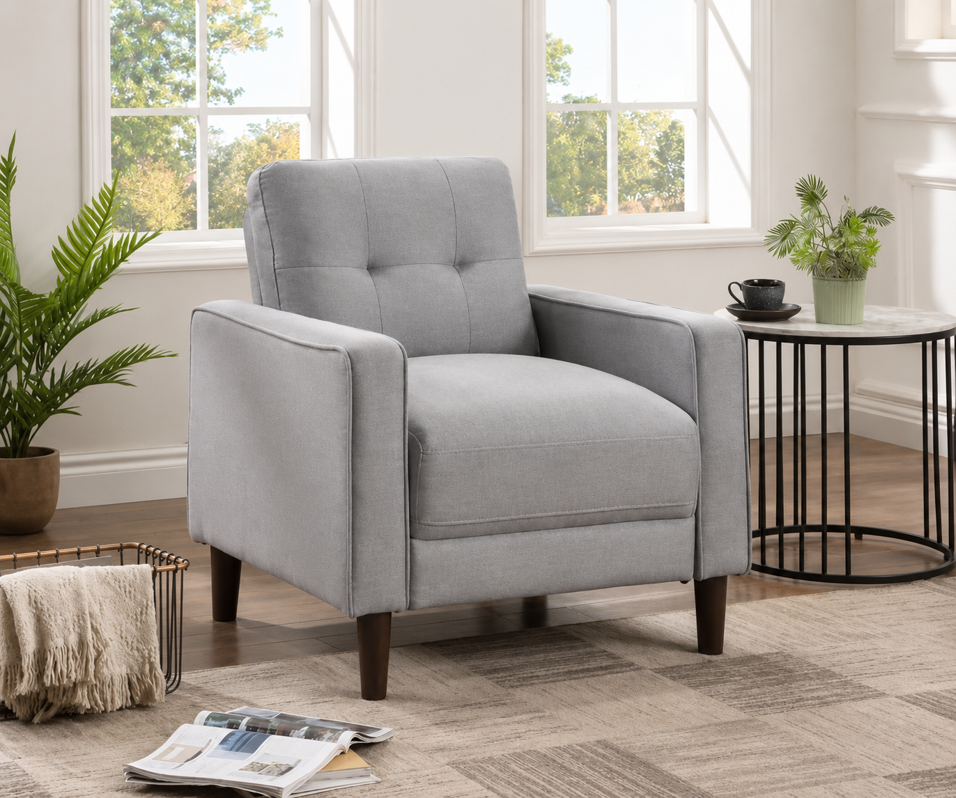 ChatGPT Image Jul 8, 2026, 05_43_13 AM Bowen Upholstered Track Arm Tufted Accent Chair - Image 1