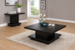 Reston 2-piece Square Coffee and End Table Set Dark Brown