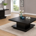Reston 2-piece Square Coffee and End Table Set Dark Brown