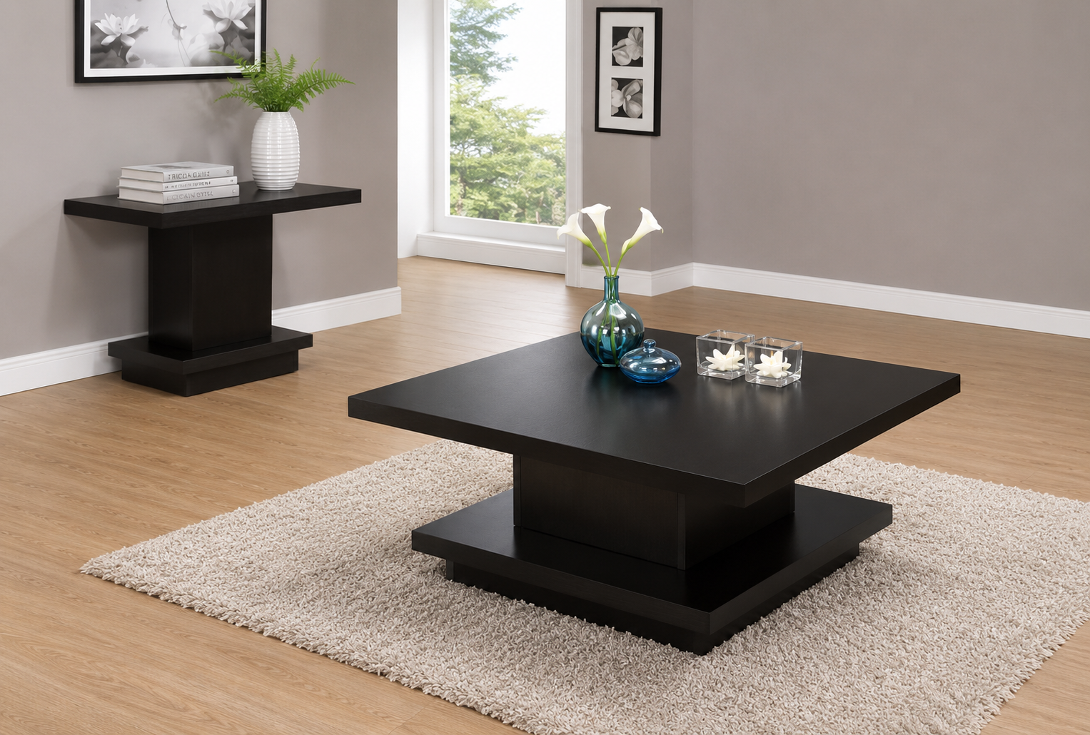 ChatGPT Image Jul 8, 2026, 05_55_04 AM Reston 2-piece Square Coffee and End Table Set Dark Brown - Image 1