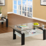 Dyer 2-piece Rectangular Coffee and End Table Set Black