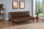 Jenson Upholstered Tufted Convertible Sofa Bed Dark Brown