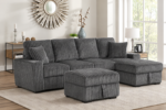Cozy Jumbo Cord Lounge Sleeper Sectional