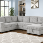 Divine Sectional – Modern Grey Fabric Sofa