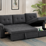 Best Lucca Linen Dark Gray Reversible Sleeper Sectional in 2026