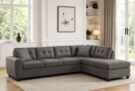 Stonenesse Upholstered Sectional Chaise Sofa Grey
