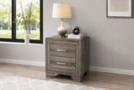 Wright 2-drawer Nightstand Bedside Table Brown