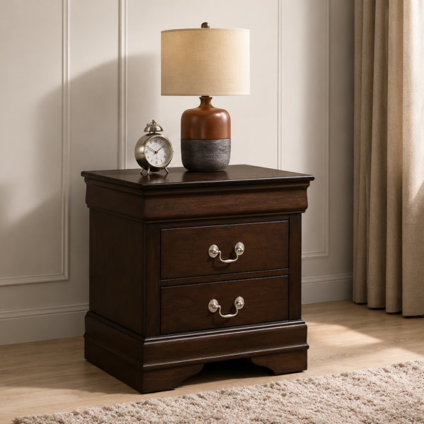 Louis Philippe 2-drawer Nightstand Dark Brown