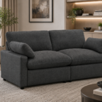 Coaster Furniture Collins 609532P Modular Power Loveseat - Dark Grey
