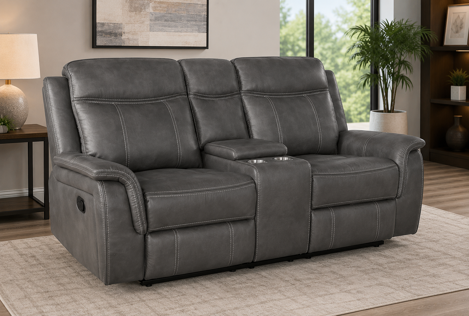 ChatGPT Image Jul 9, 2026, 03_27_22 AM Coaster Furniture Lawrence 603505 Upholstered Padded Arm Reclining Lov - Image 1
