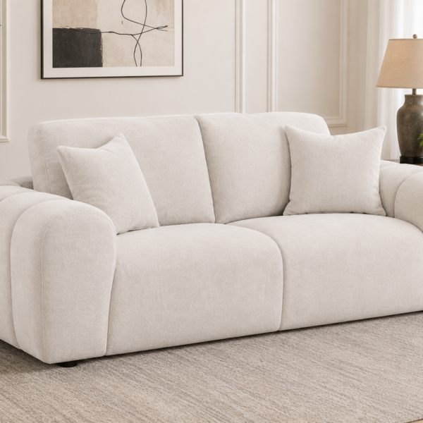 Burnett Chenille Upholstered Wide Arm Loveseat