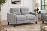 Bowen Upholstered Track Arm Tufted Loveseat