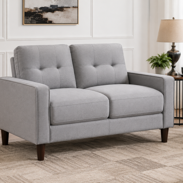 Bowen Upholstered Track Arm Tufted Loveseat