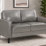 Coaster Furniture Ruth 508366 Upholstered Track Arm Loveseat - Grey