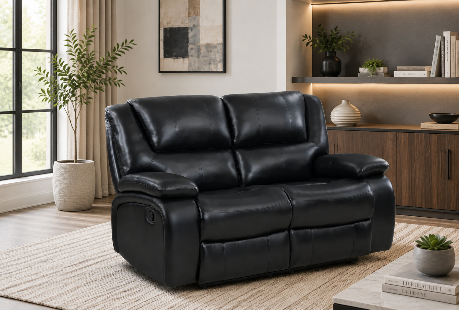 ChatGPT Image Jul 9, 2026, 03_28_06 AM Coaster Furniture Camila 610245 Upholstered Motion Reclining Loveseat - Image 1
