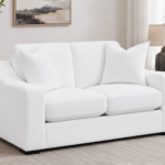 Coaster Furniture Ashlyn 509892 Upholstered Sloped Arm Loveseat - Whit