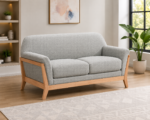 Vaughn Fabric Upholstered Flared Arm Loveseat
