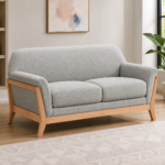 Vaughn Fabric Upholstered Flared Arm Loveseat