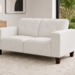 Deerhurst Upholstered Track Arm Tufted Loveseat