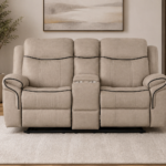 Generation Trade Boulder 689421 Reclining Console Loveseat - Light Brown