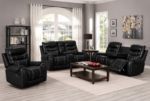 Finley Upholstered Padded Arm Tufted Loveseat Black