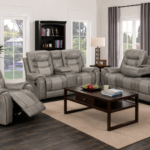 Starwood Power Reclining Leather 3-pcs Set Brown