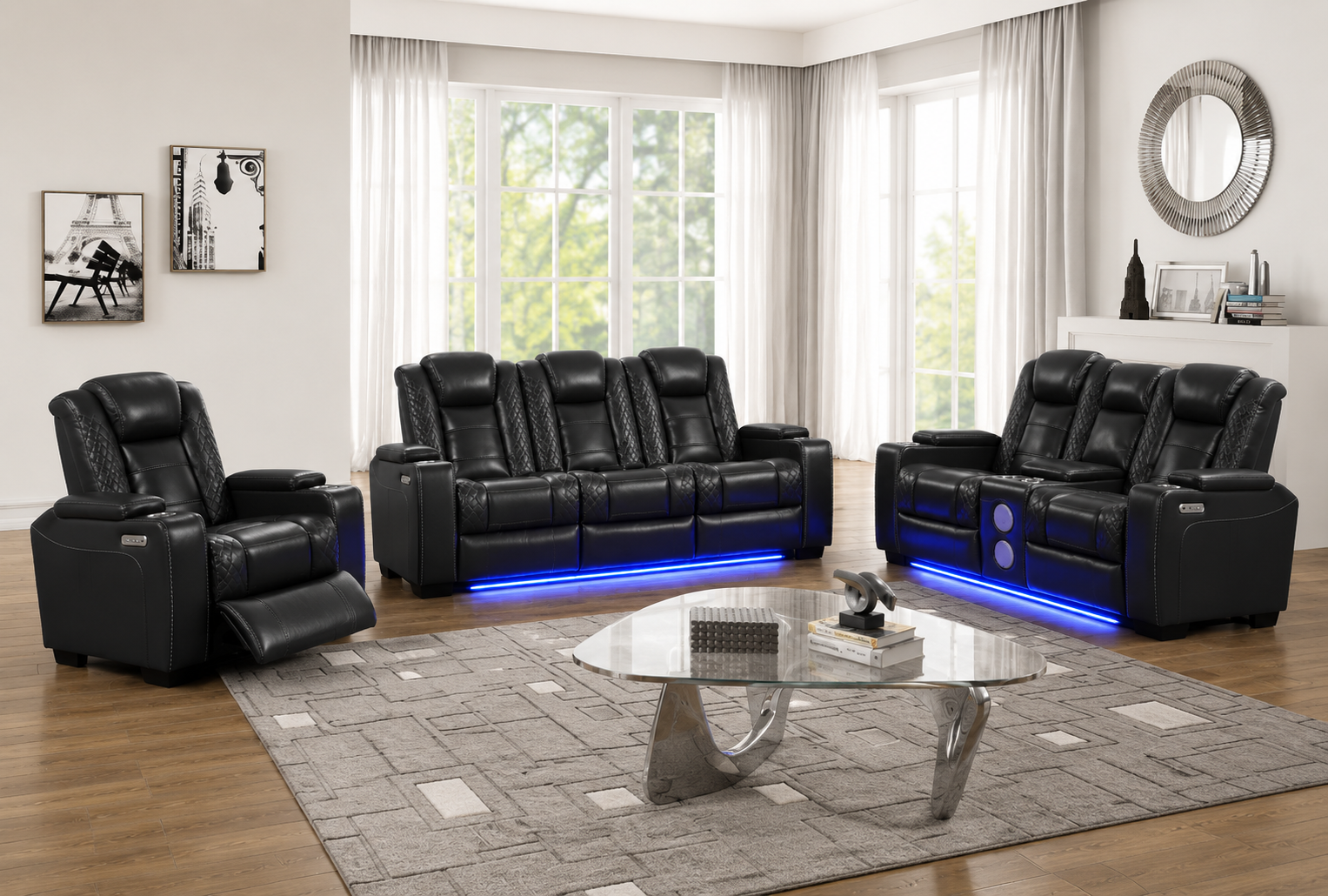 ChatGPT Image Jul 9, 2026, 04_17_59 AM Journey LED Power Reclining Set 3-pcs Set Black - Image 1