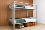 Dos Hermanos Metal Bunk Bed Color Silver & Black