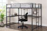 Cybill Metal Full Loft Bed Silver