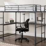 Cybill Metal Full Loft Bed Silver
