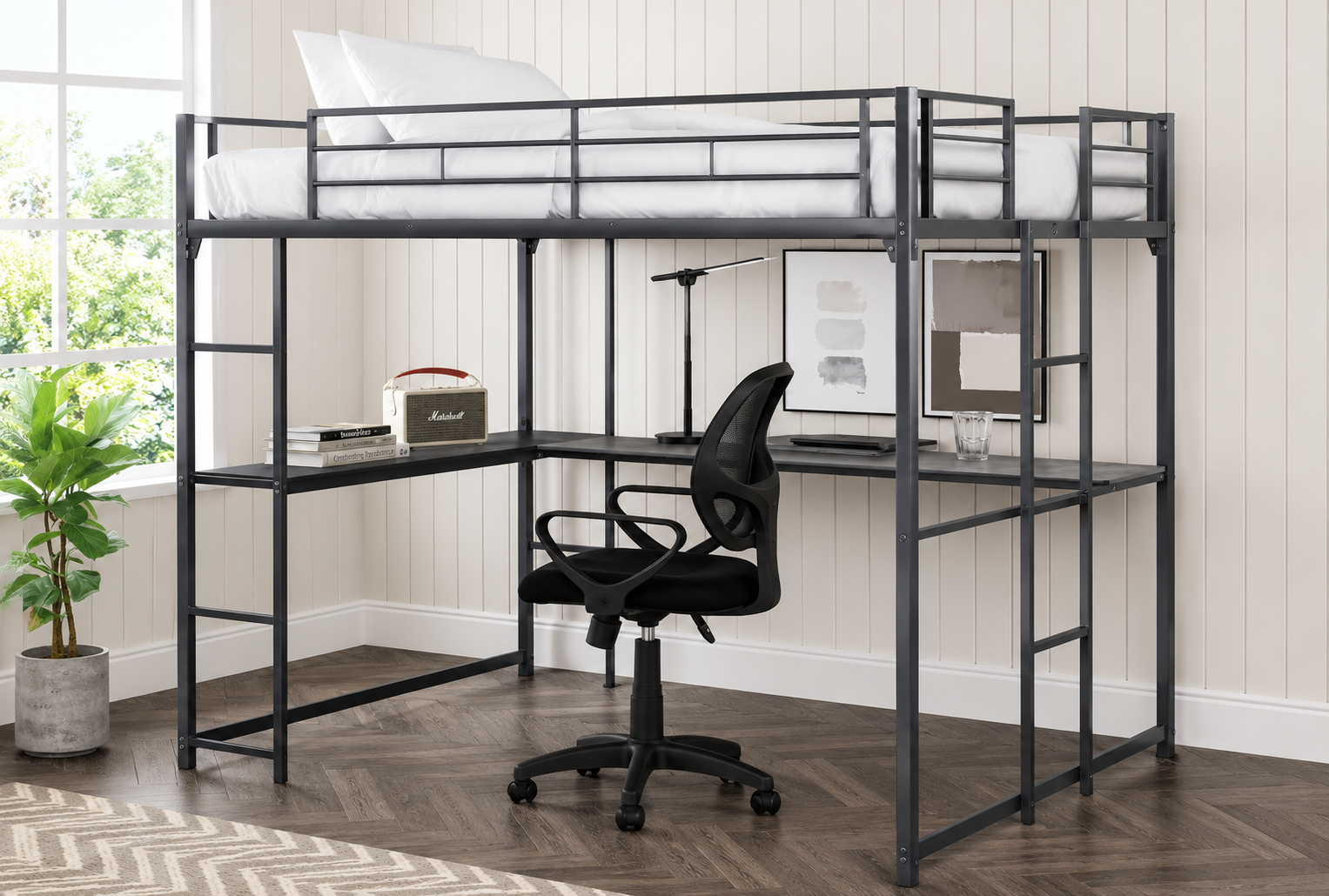 ChatGPT Image Jul 9, 2026, 10_54_33 PM Cybill Metal Full Loft Bed Silver - Image 1