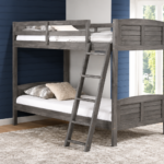 Lego Twin Over Twin Wooden Bunk Bed Grey