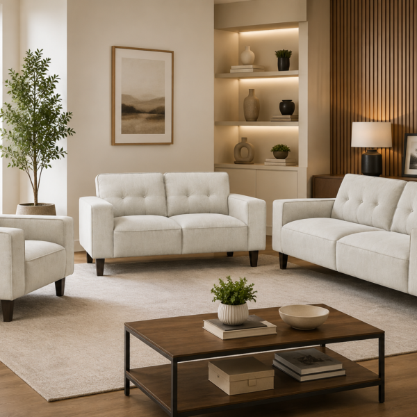 Deerhurst 3-piece Upholstered Track Arm Sofa Set
