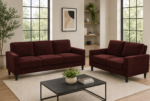 Ruth 2-piece Fabric Upholstered Track Arm Sofa