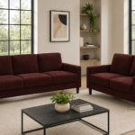 Ruth 2-piece Fabric Upholstered Track Arm Sofa