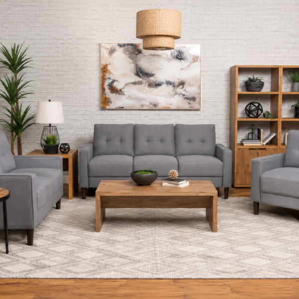Bowen 3-piece Upholstered Track Arm Tufted Sofa Set