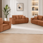 Burnett 3-piece Chenille Upholstered Sofa Set