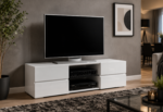 Galvin 4-drawer Wood 55-inch TV Stand White High Gloss