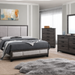 Jamestown Wooden Upholstered Bedroom Set Gray