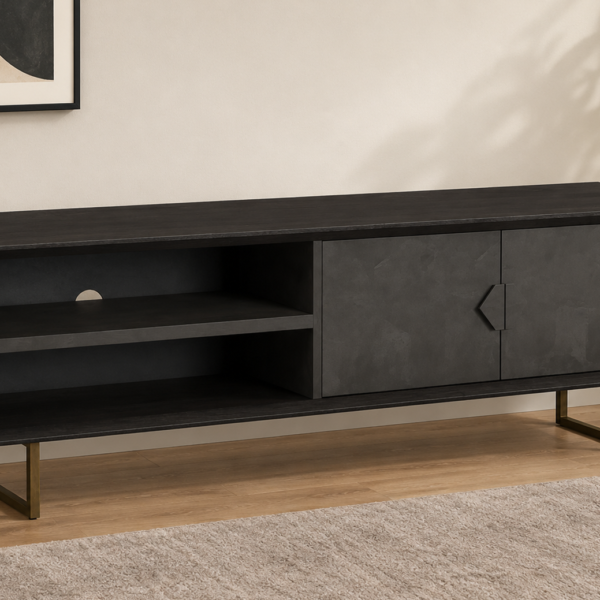 Coaster Furniture Marsden 703003 2-door Mango Wood 70" TV Stand - Char