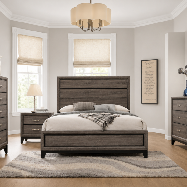 Watson Wooden Bedroom Set Grey Oak