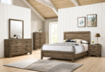 Rio Wooden Panel Bedroom Set Brown