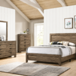 Rio Wooden Panel Bedroom Set Brown