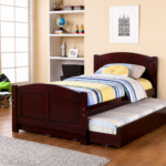 Twin Platfrom Bed With Trundle Dark Brown