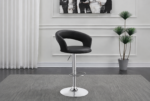 Barraza 29-inch Adjustable Height Bar Stool Black and Chrome